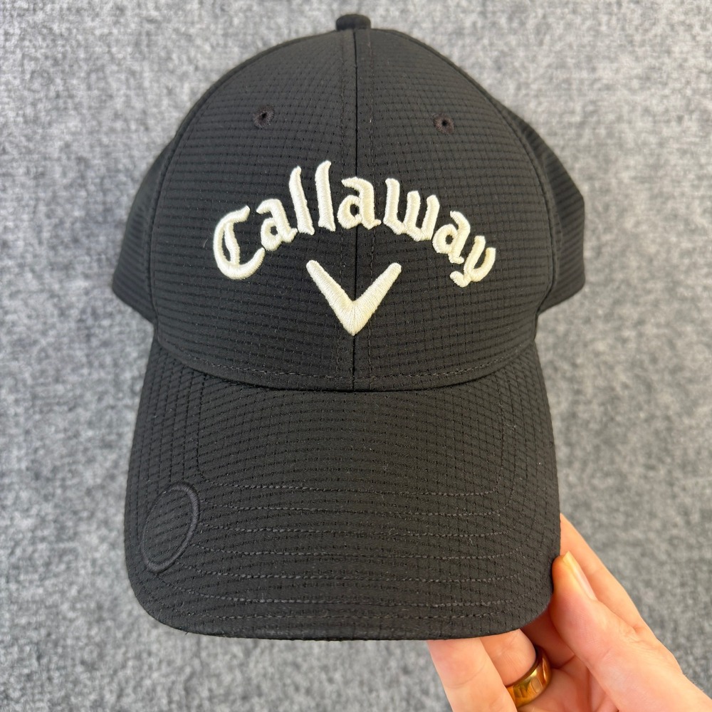 Callaway Odyssey Grid Textured Performance Golf Hat Ball Marker OSFM Black